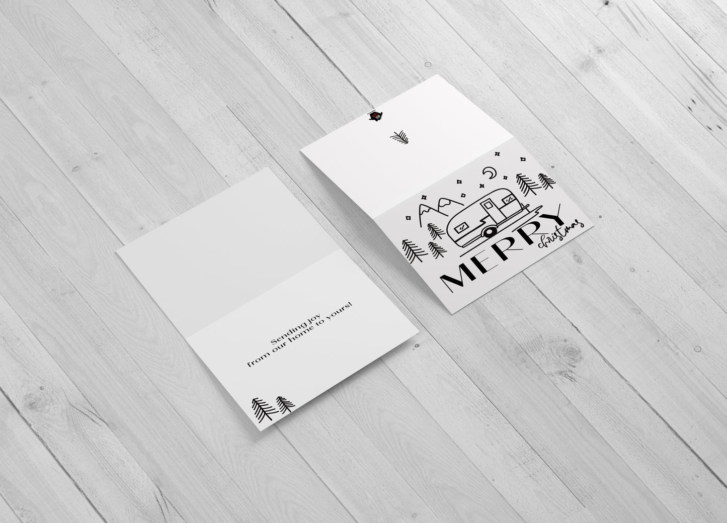 Line-Art Camper Card - Includes 25 cards