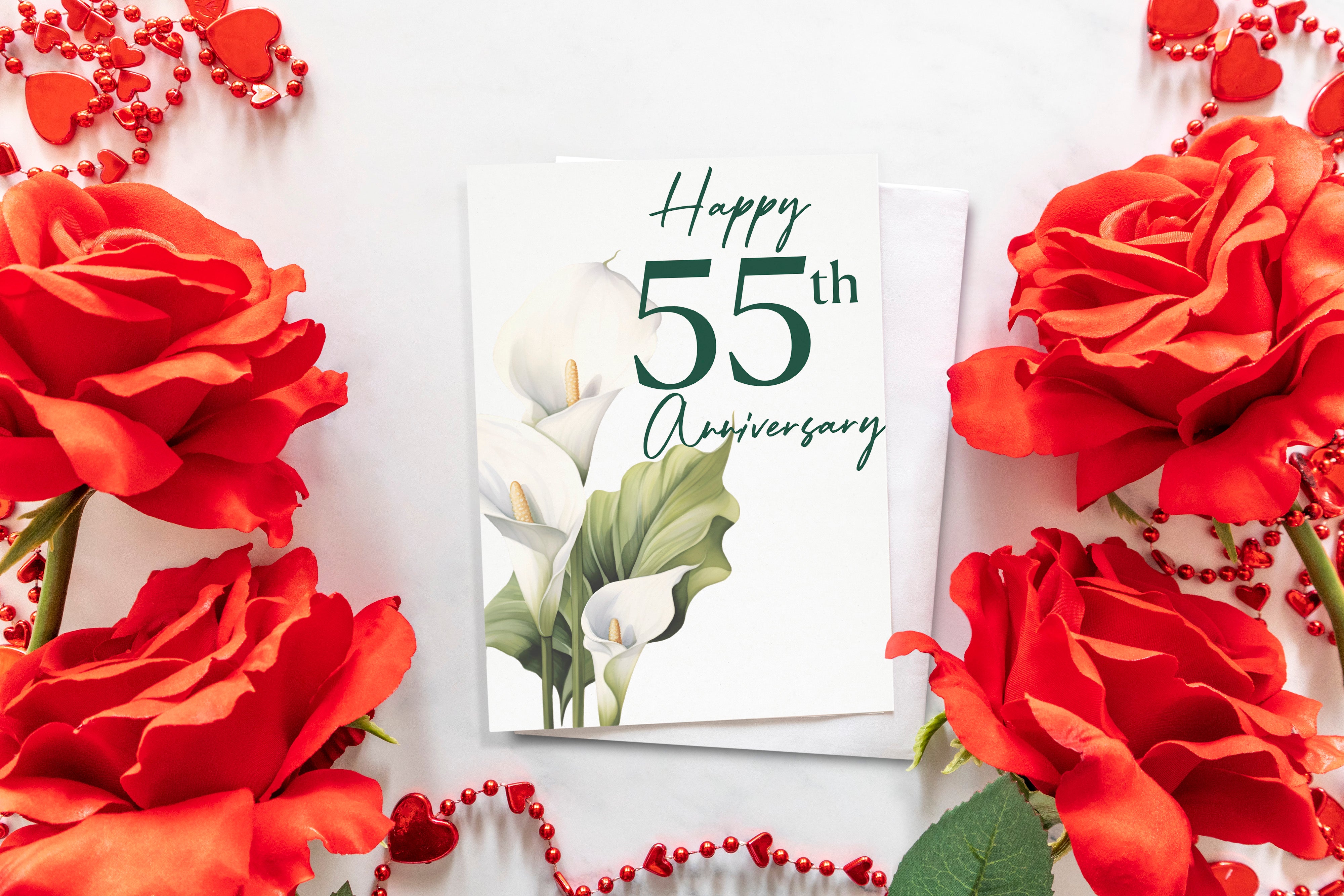 55th Emerald Anniversary - Single Card – Red Door Inspirations