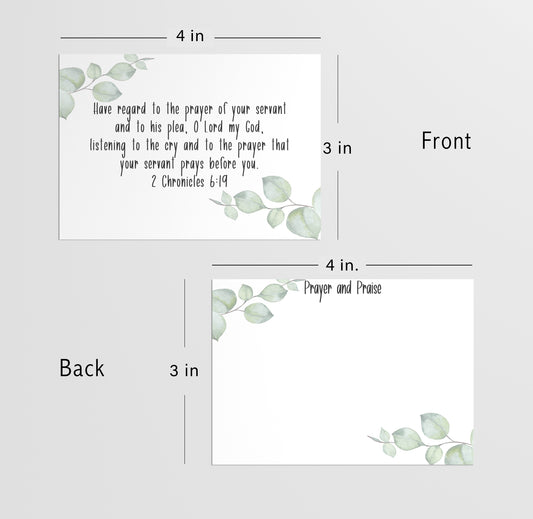 Eucalyptus Prayer & Praise Cards - set of 50