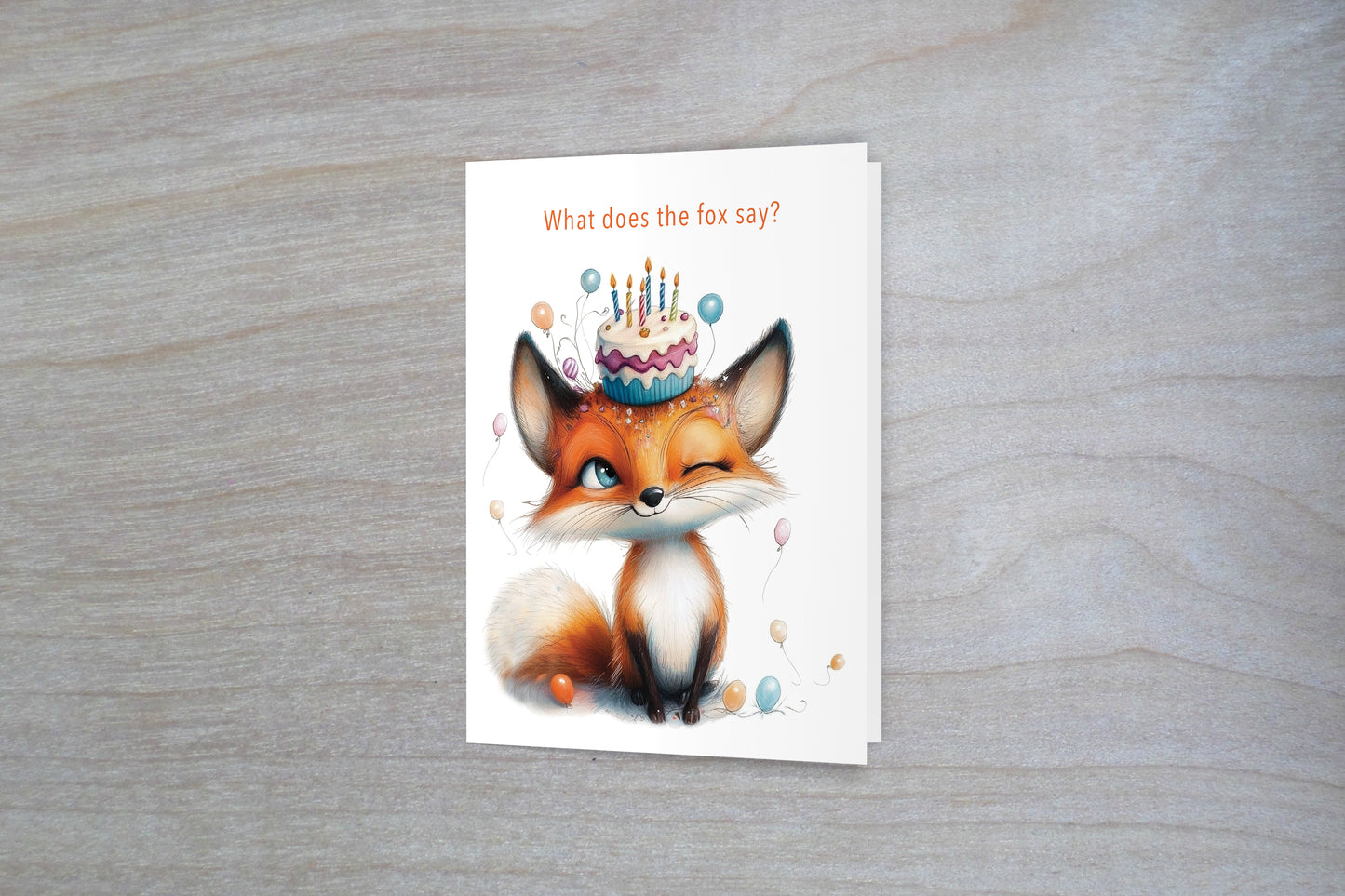 What Does the Fox Say Birthday Card - Single 5x7 Card