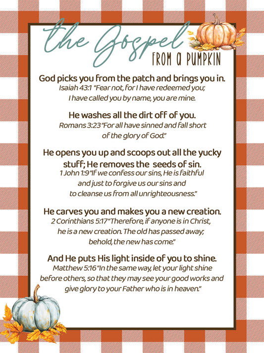 The Gospel from a Pumpkin FREE DOWNLOAD