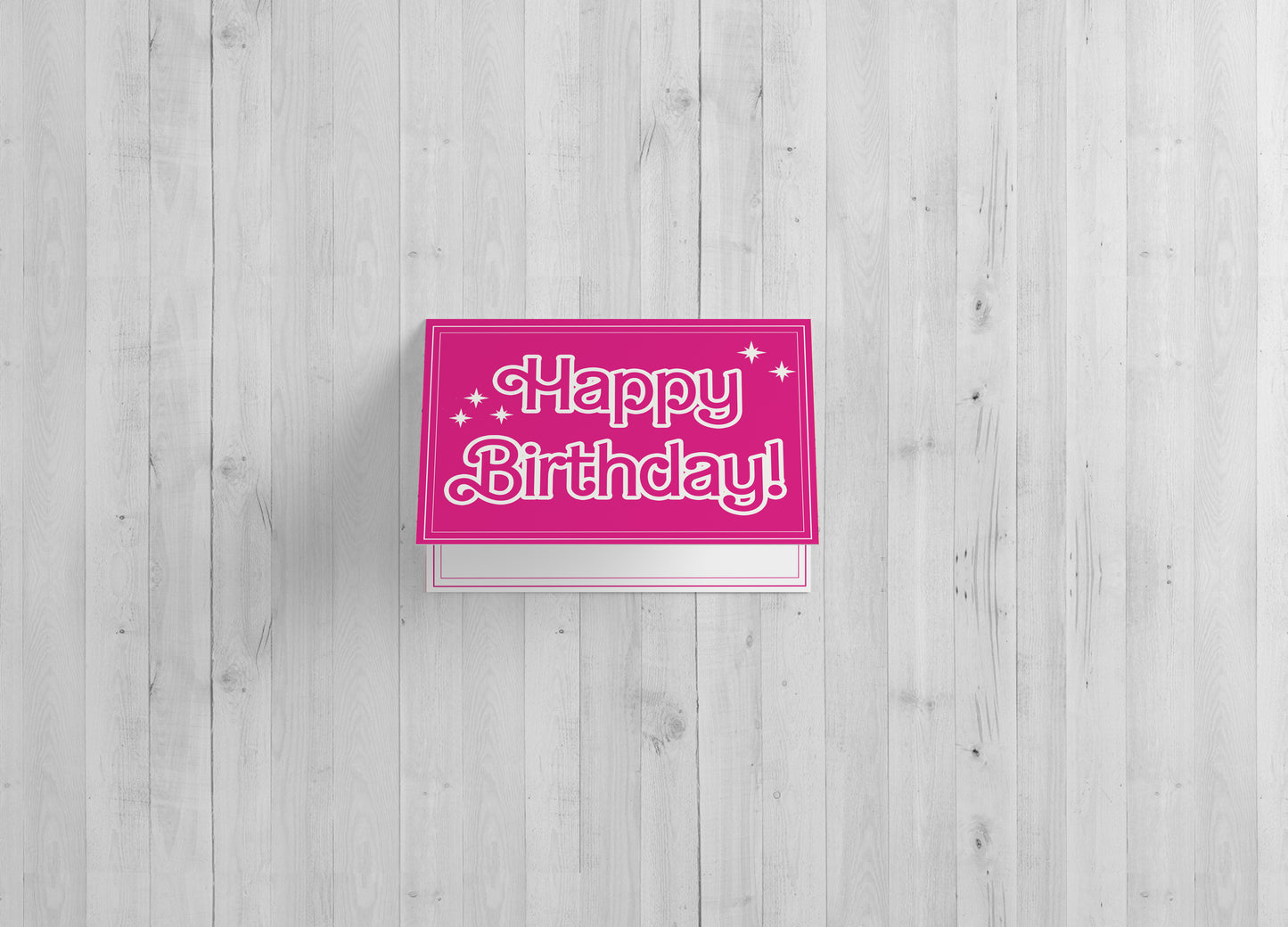 Hot Pink Princess, Barbie, Girl Birthday Card - Single Card