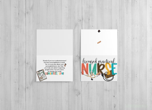 LPN Graduation Card - Single Card