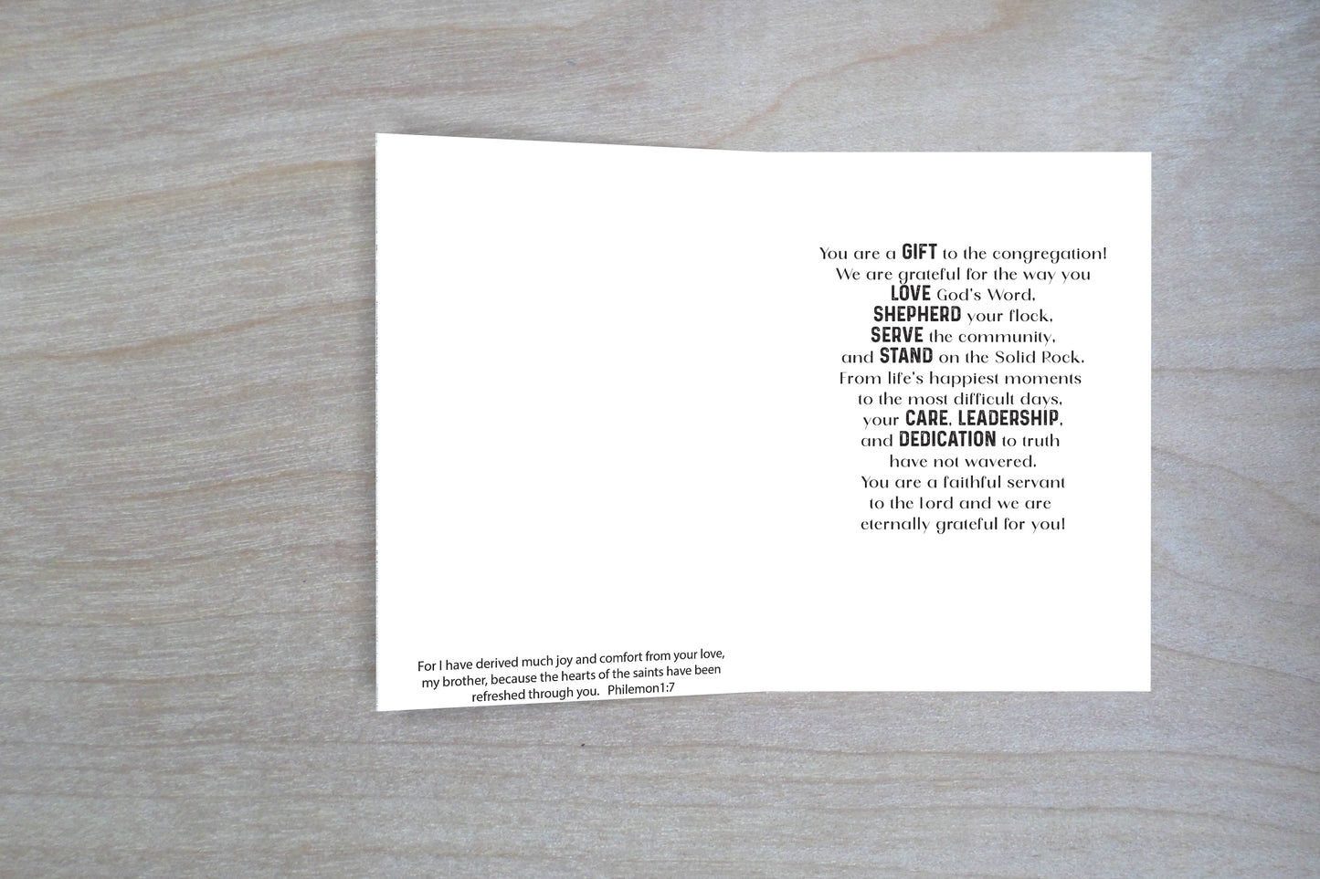 Pastor Appreciation - Single Card