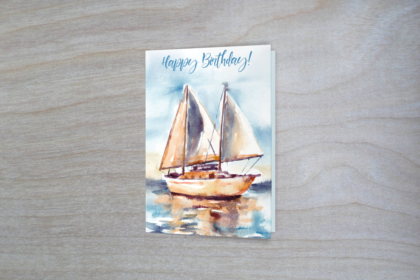 Set Sail Birthday Card - Single 5x7 Card