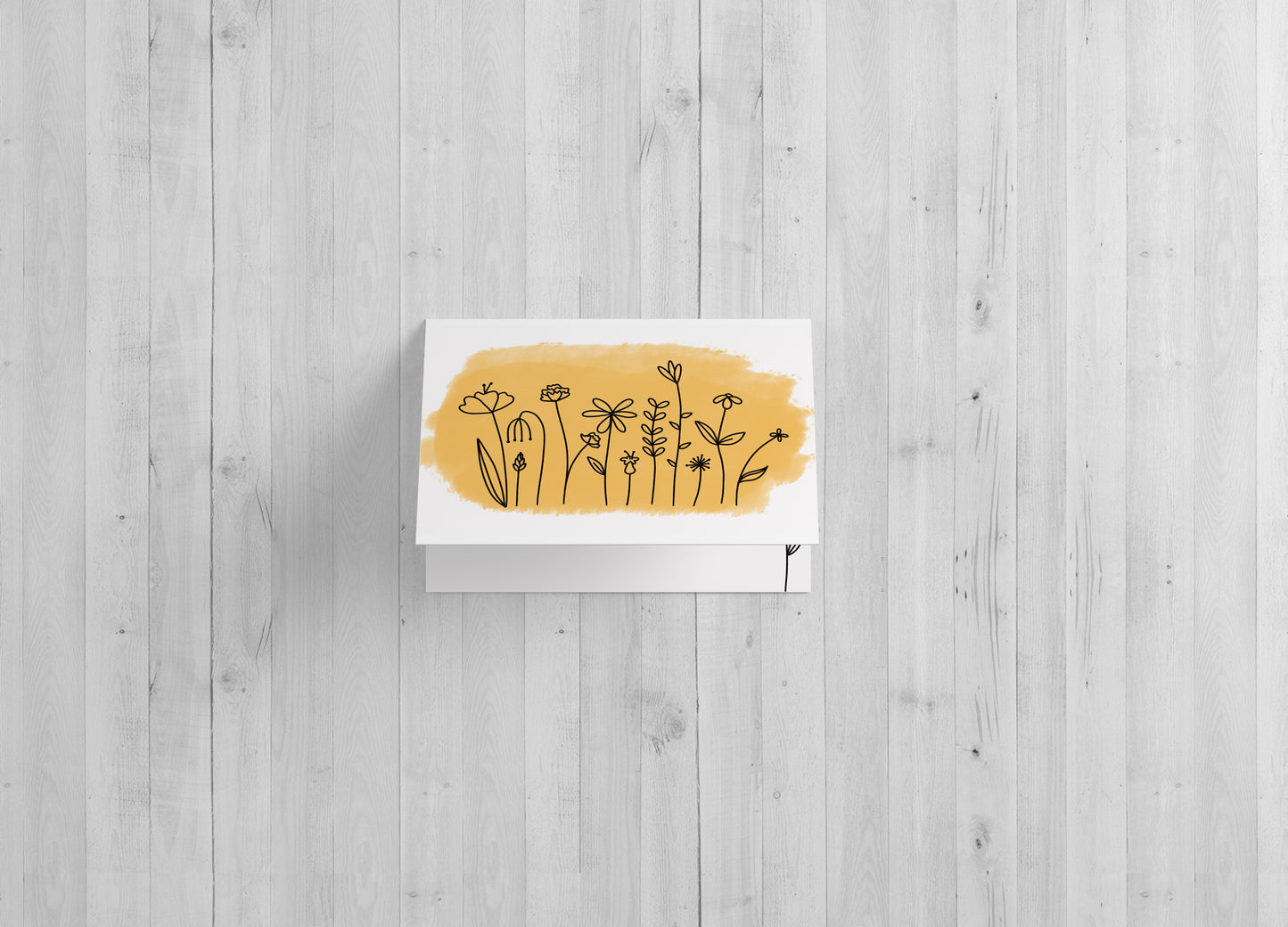 Sketch Flower Cards - Included 25 cards