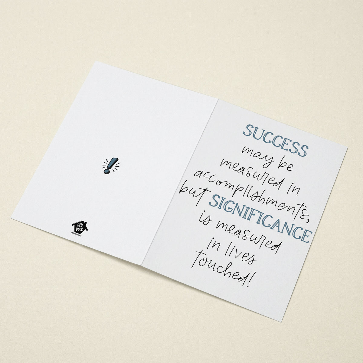 Success vs Significance - 5x7 Single Card
