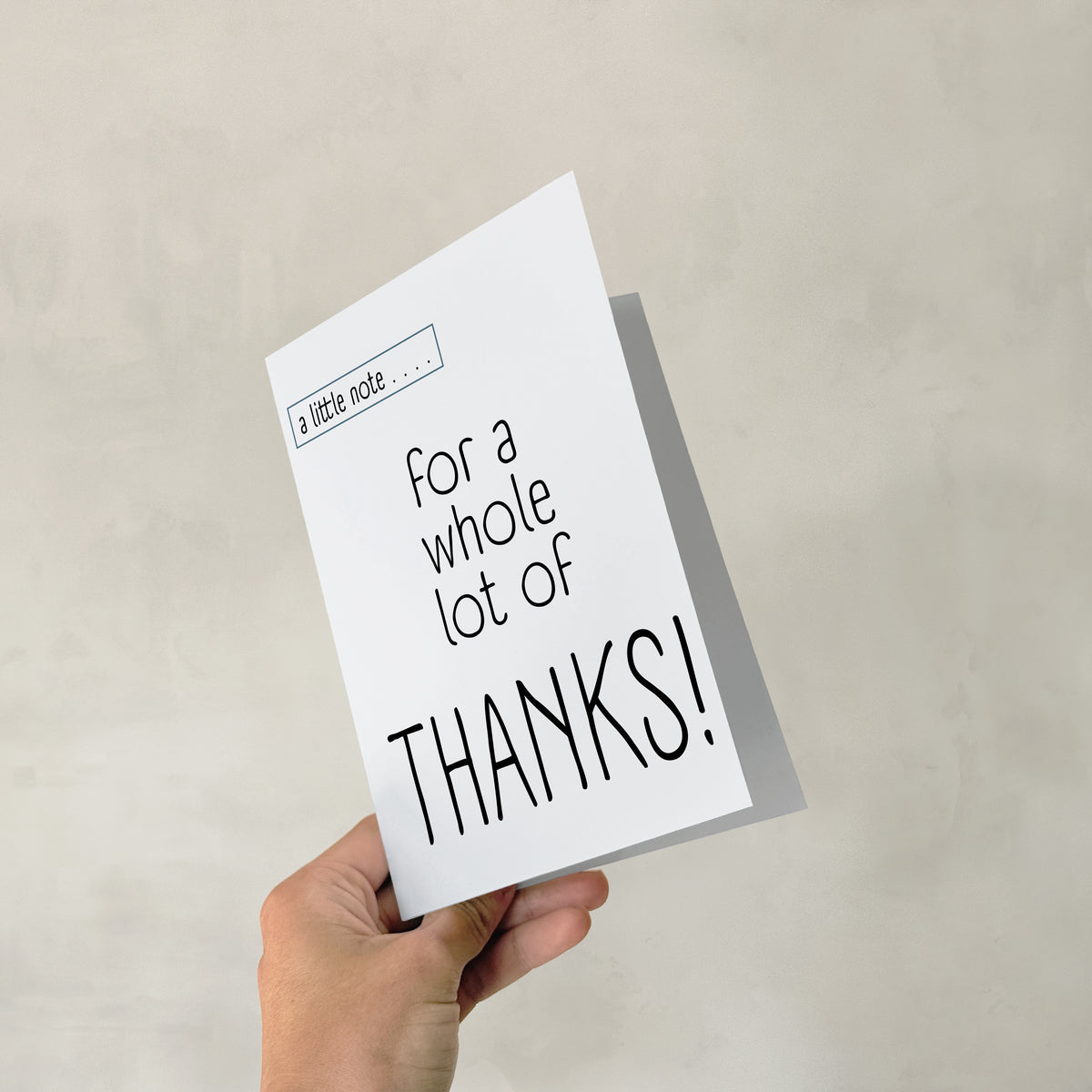 A Whole Lot of Thanks - 5x7 Single Card