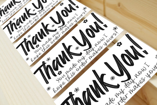 Business Thank You Insert Cards - 100 pack