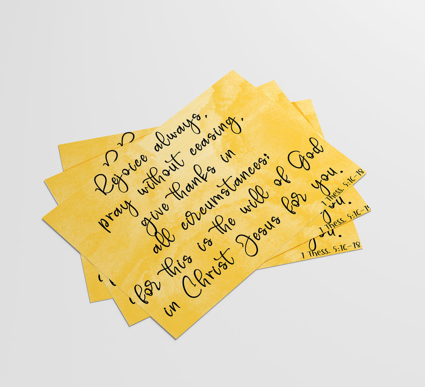 Yellow Prayer and Praise Cards - set of 50