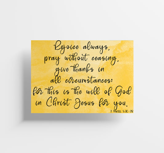 Yellow Prayer and Praise Cards - set of 50