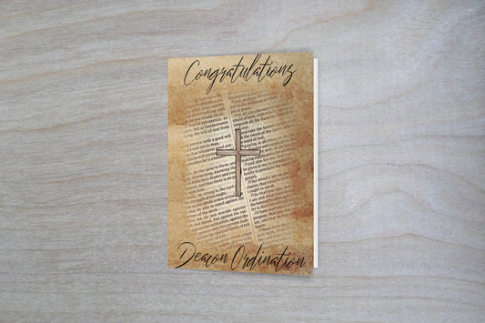 Deacon Ordination - Single Card