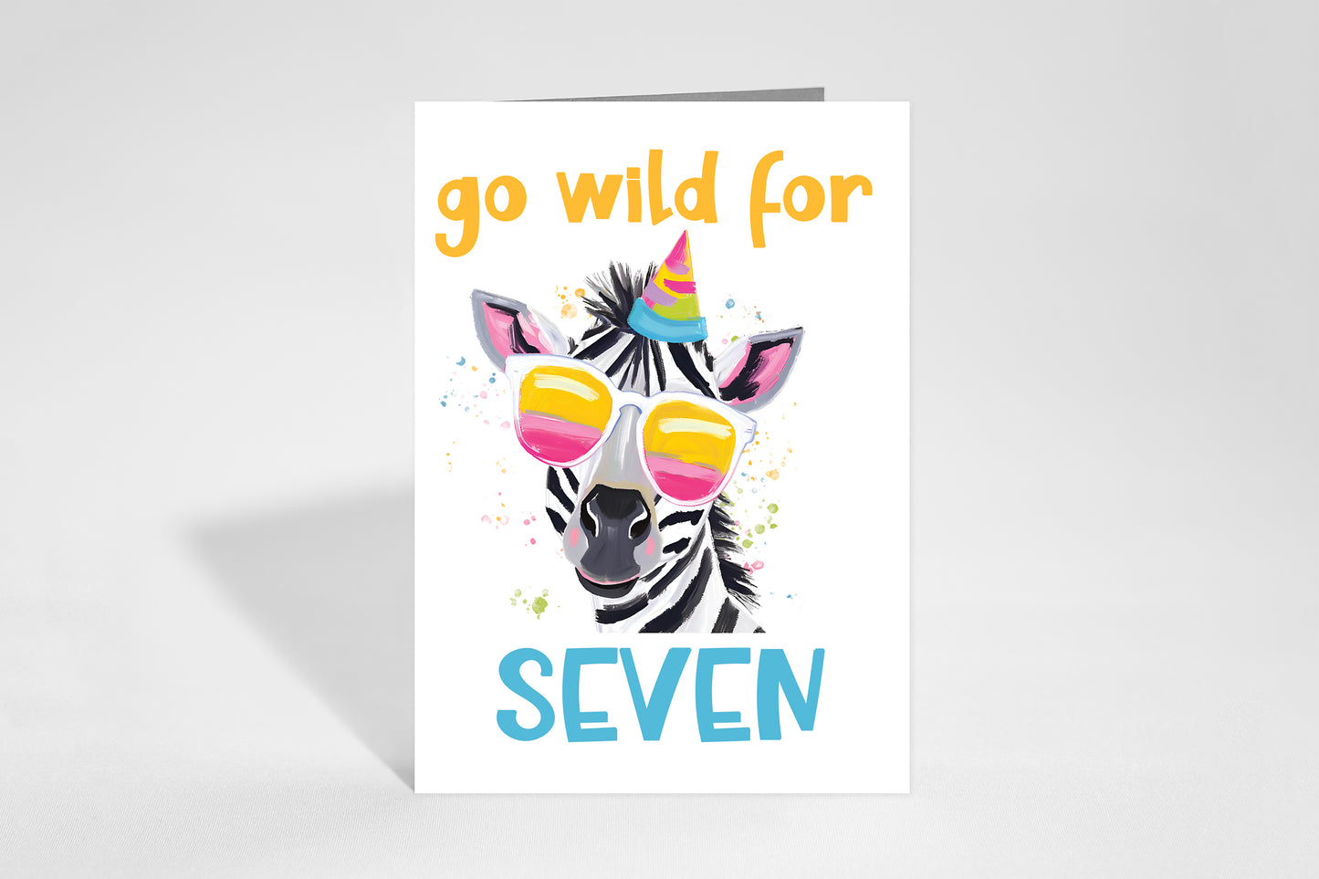 Go Wild for Seven - 7th Birthday Card