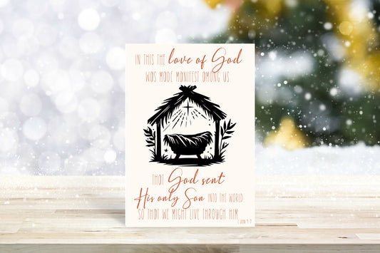 Love of God 5x7 Christmas Cards - 20 pack