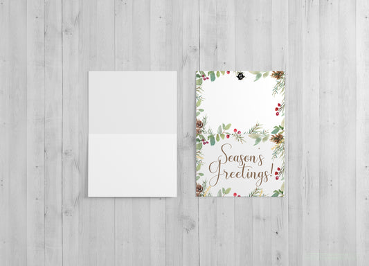 Red Door Inspirations Season's Greeting Holiday Card - Included 25 cards