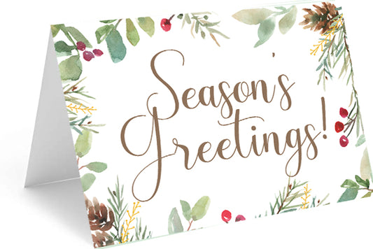 Red Door Inspirations Season's Greeting Holiday Card - Included 25 cards