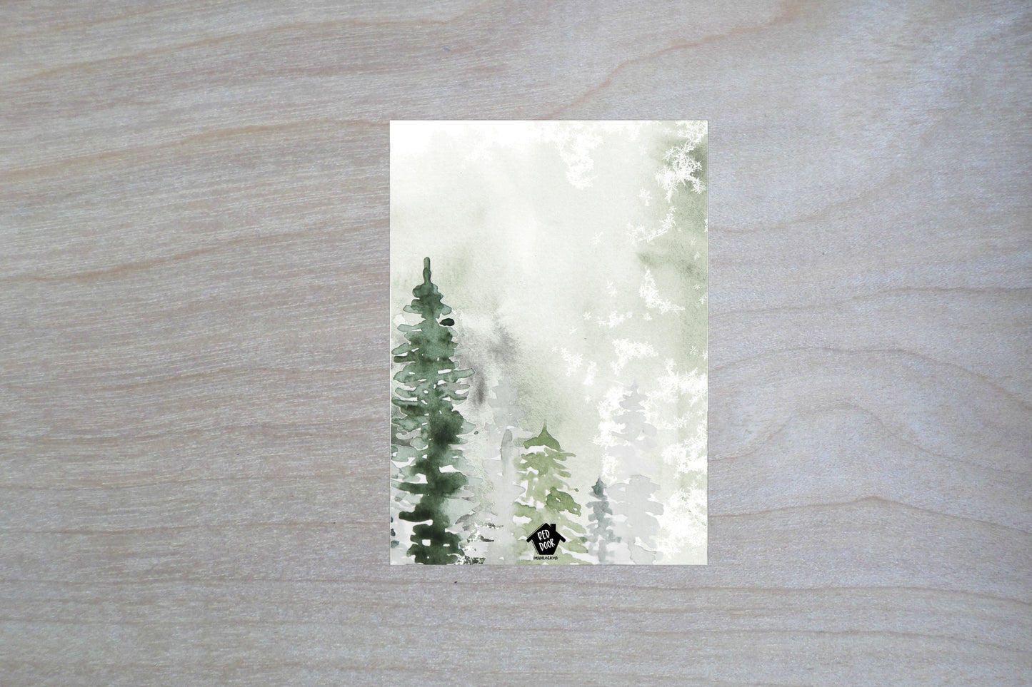Green Tree Christian Christmas Card - Includes 20 cards