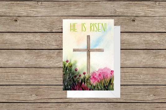 Watercolor Easter He is Risen - Included 20 cards