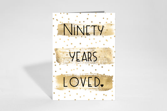 90 Years Loved - Single Card