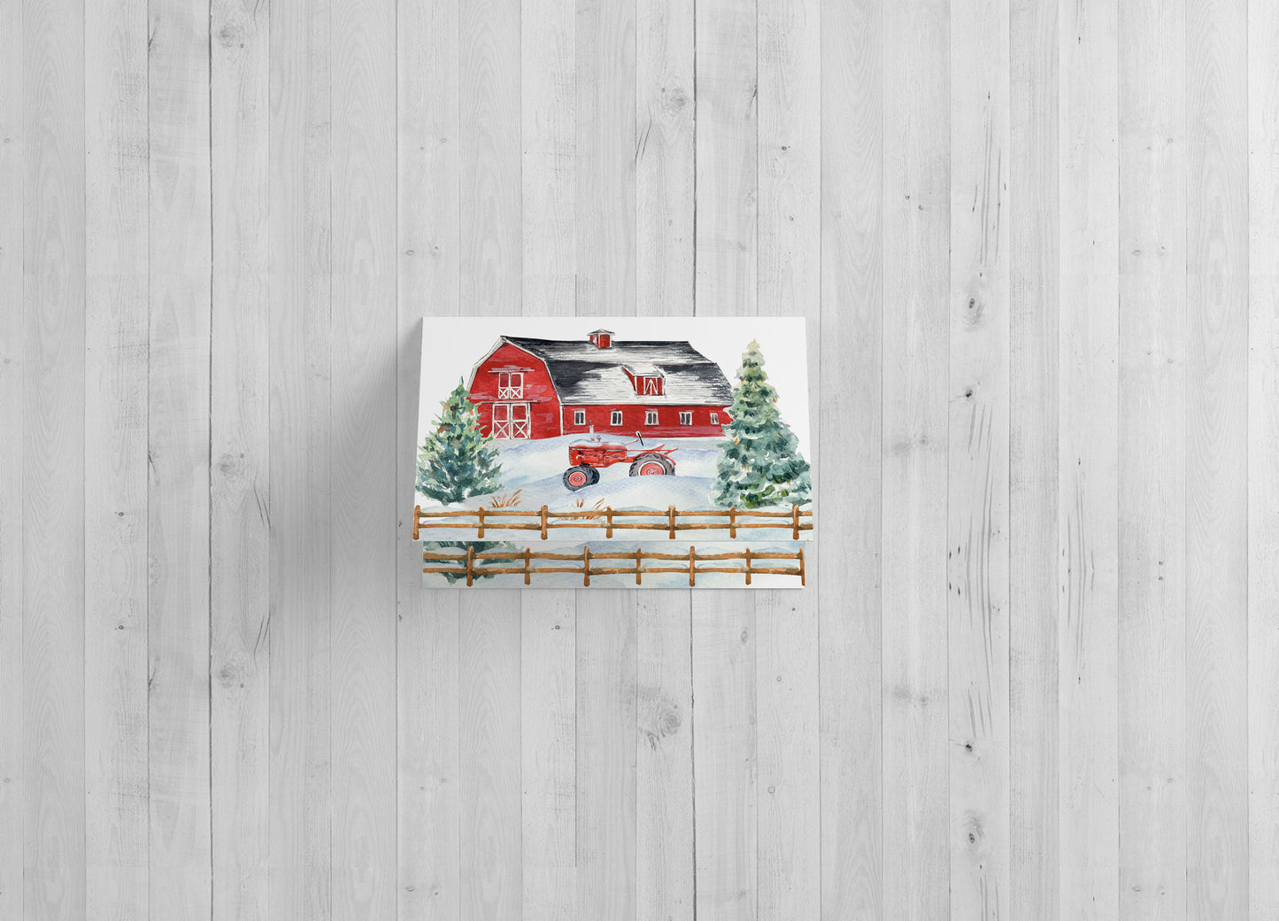 Barn Christmas Card - Includes 20 cards