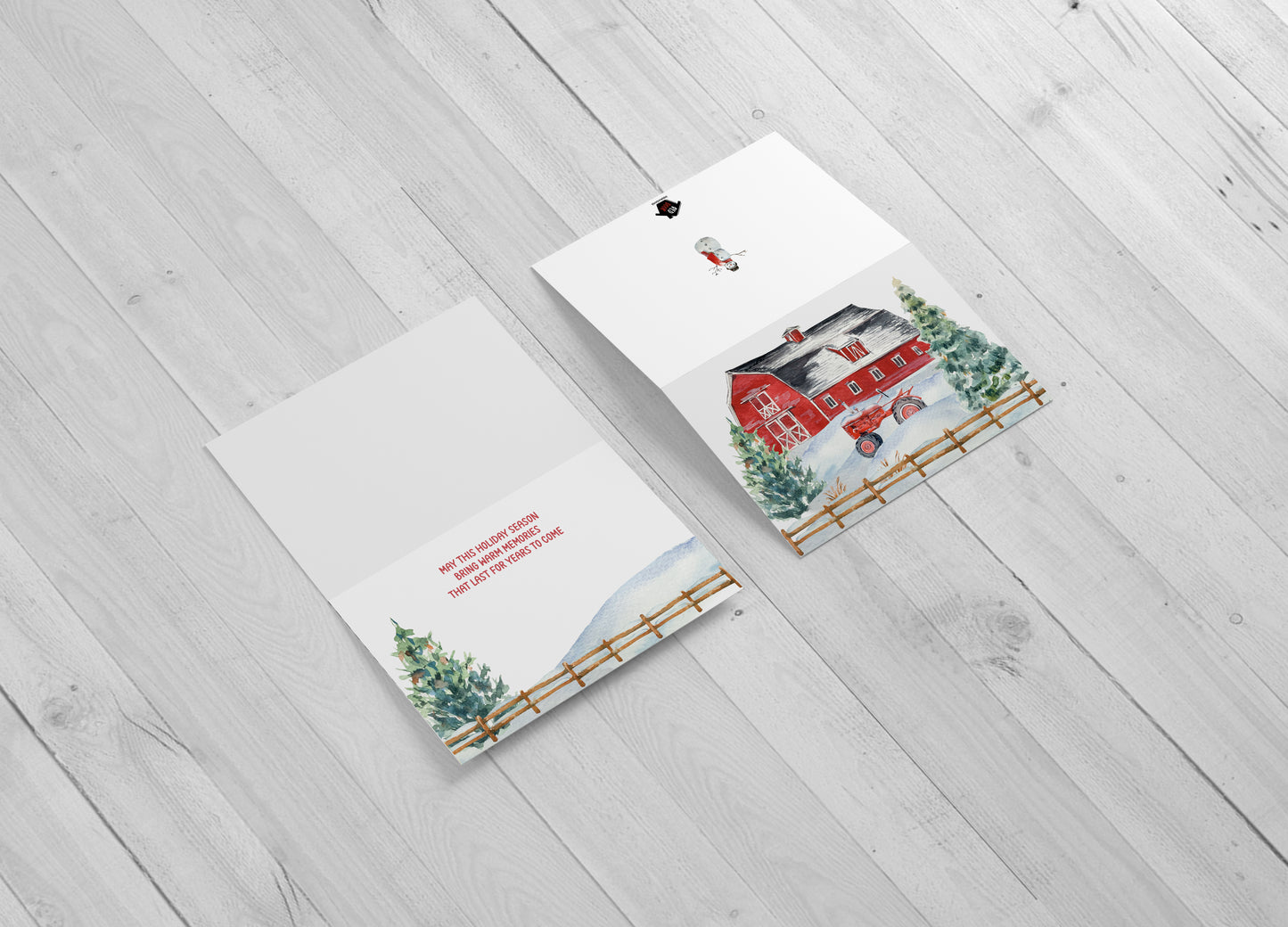 Barn Christmas Card - Includes 20 cards