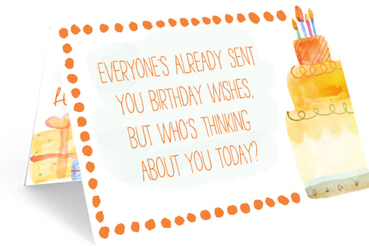 Belated Birthday Humorous - Includes 20 cards