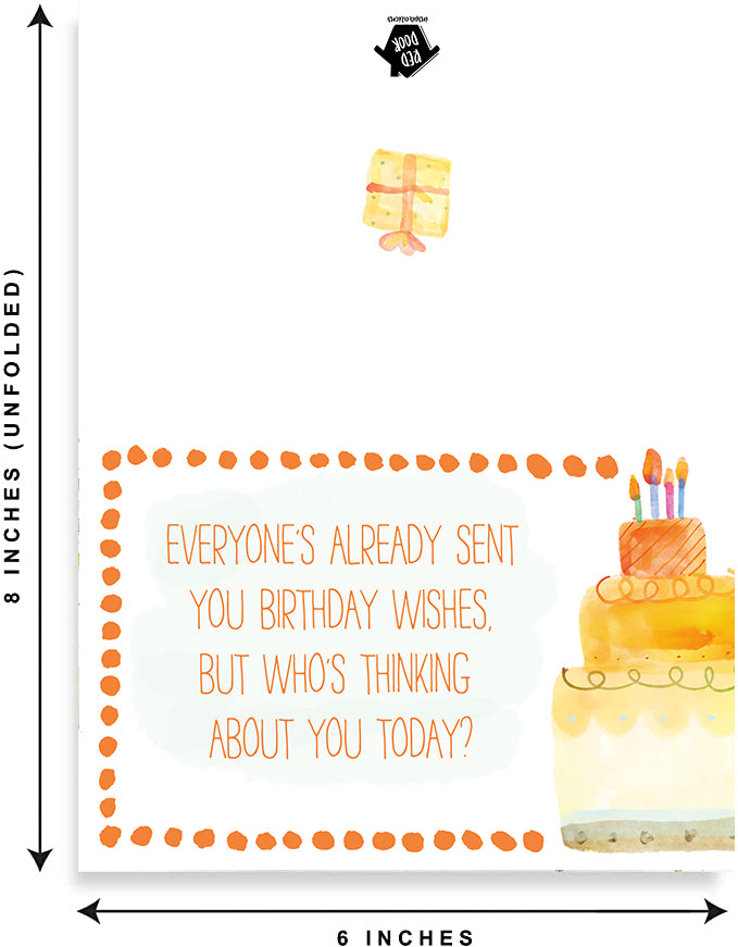 Belated Birthday Humorous - Includes 20 cards