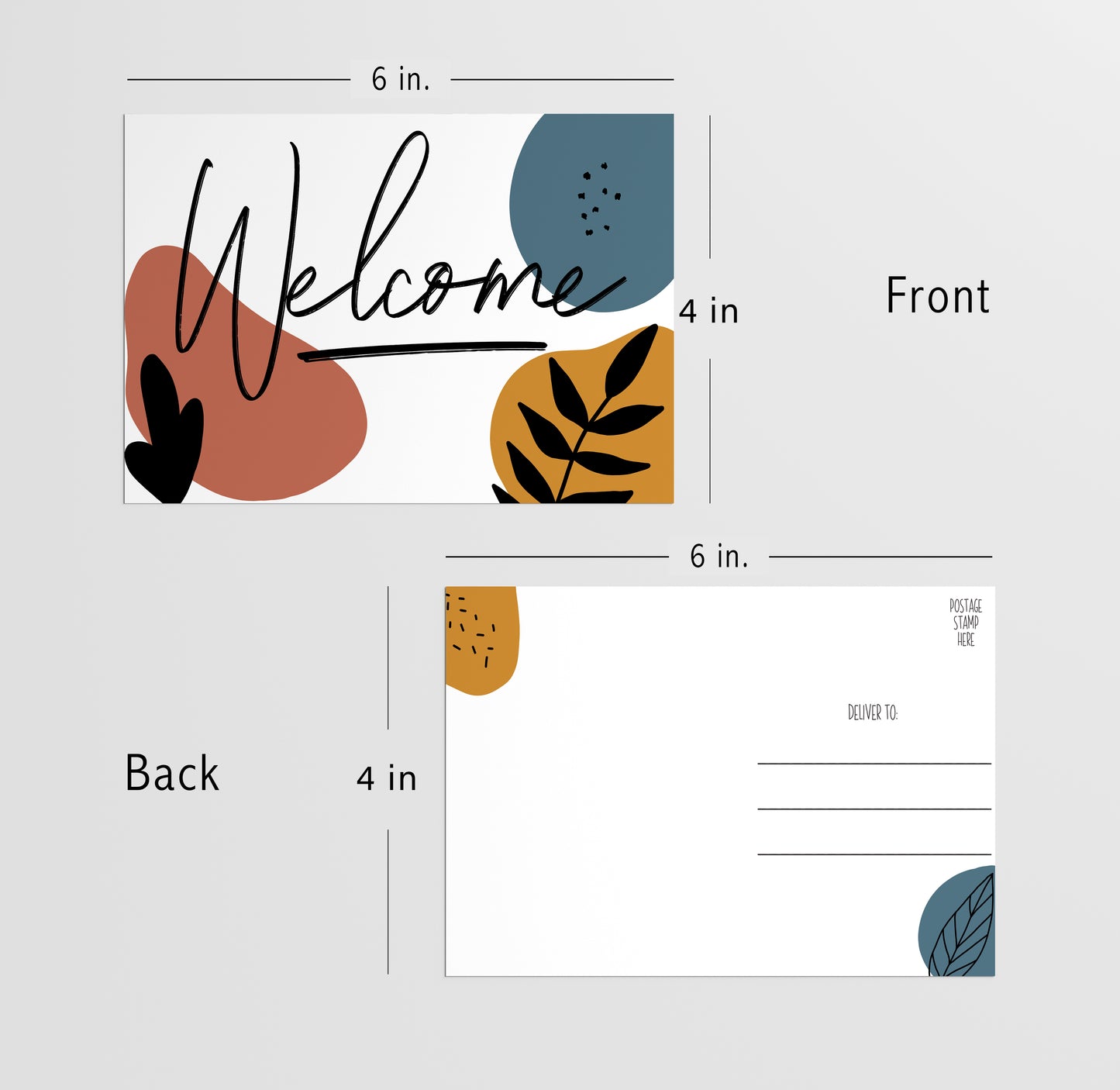 Boho Welcome Postcard - Pack of 30