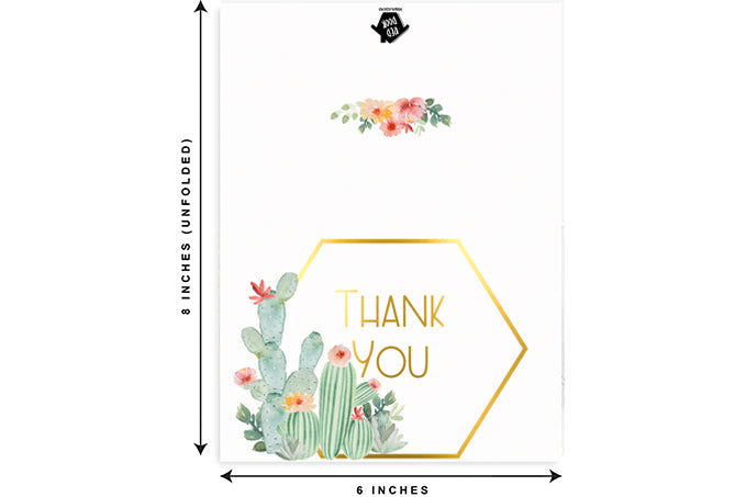 Cactus Thank You - Includes 25 cards