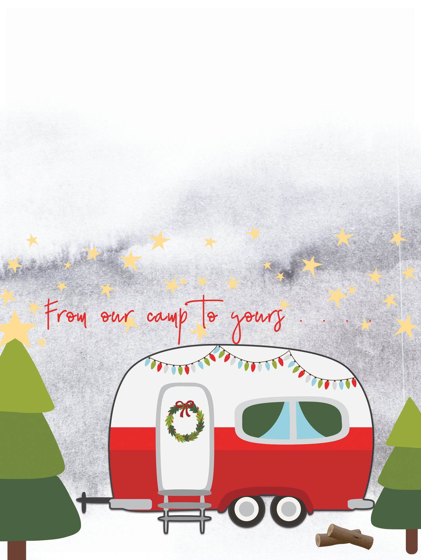 Camper Christmas Card - Includes 20 cards