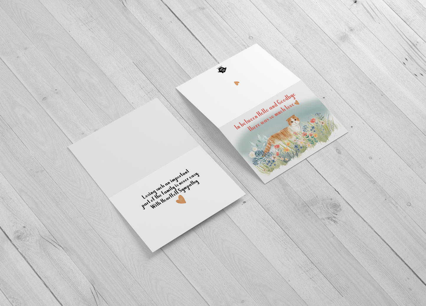 Cat Meadow Sympathy Single Card