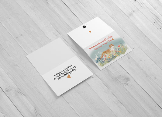 Cat Meadow Sympathy Single Card