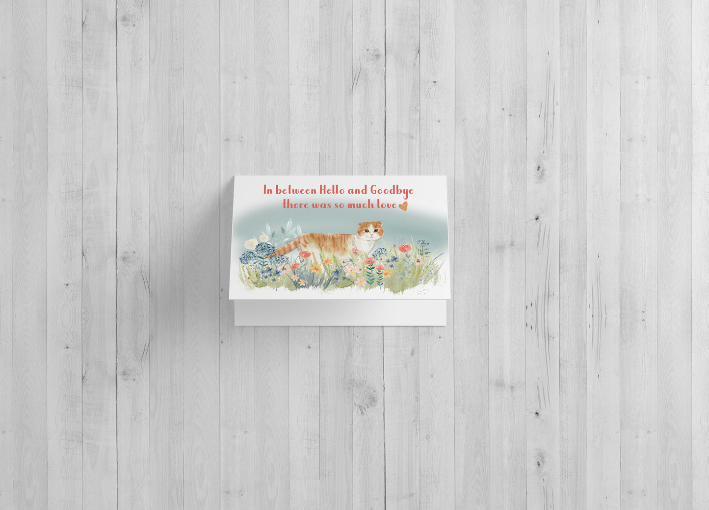 Cat Meadow Sympathy Single Card