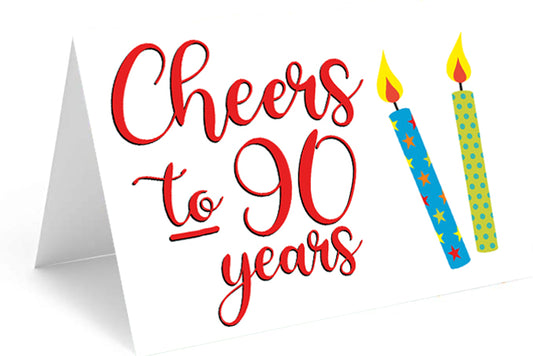 Cheers to 90 Years - Single Card