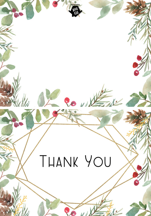 Christmas Thank you - Includes 20 cards