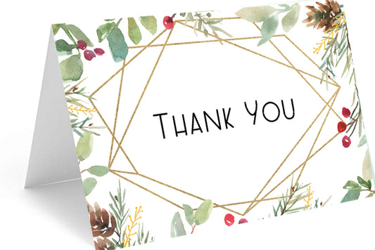 Christmas Thank you - Includes 20 cards