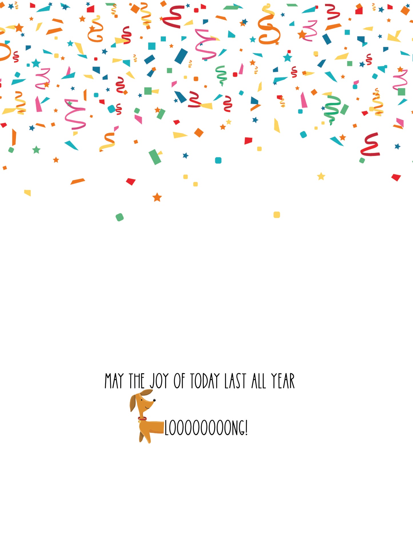 Dachshund Happy Birthday - Single Card