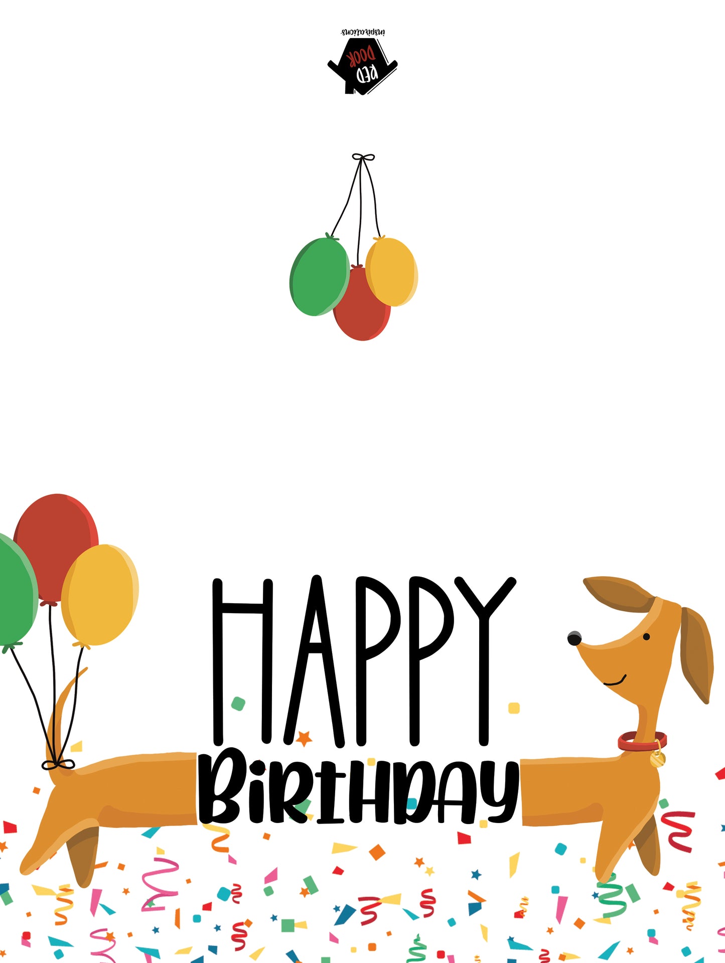Dachshund Happy Birthday - Single Card