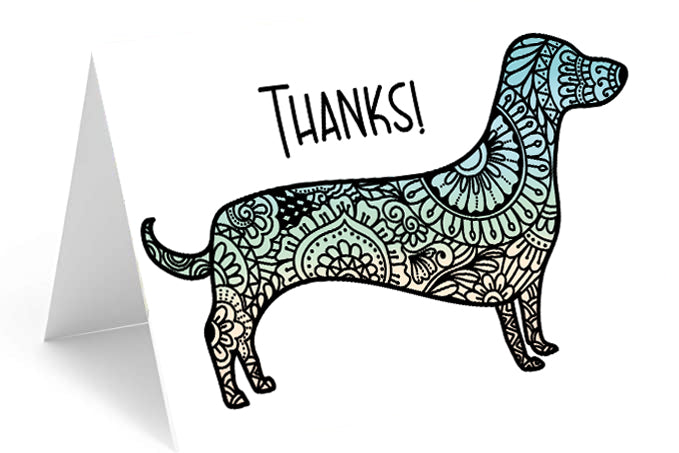 Dachshund Thank You - Includes 20 cards