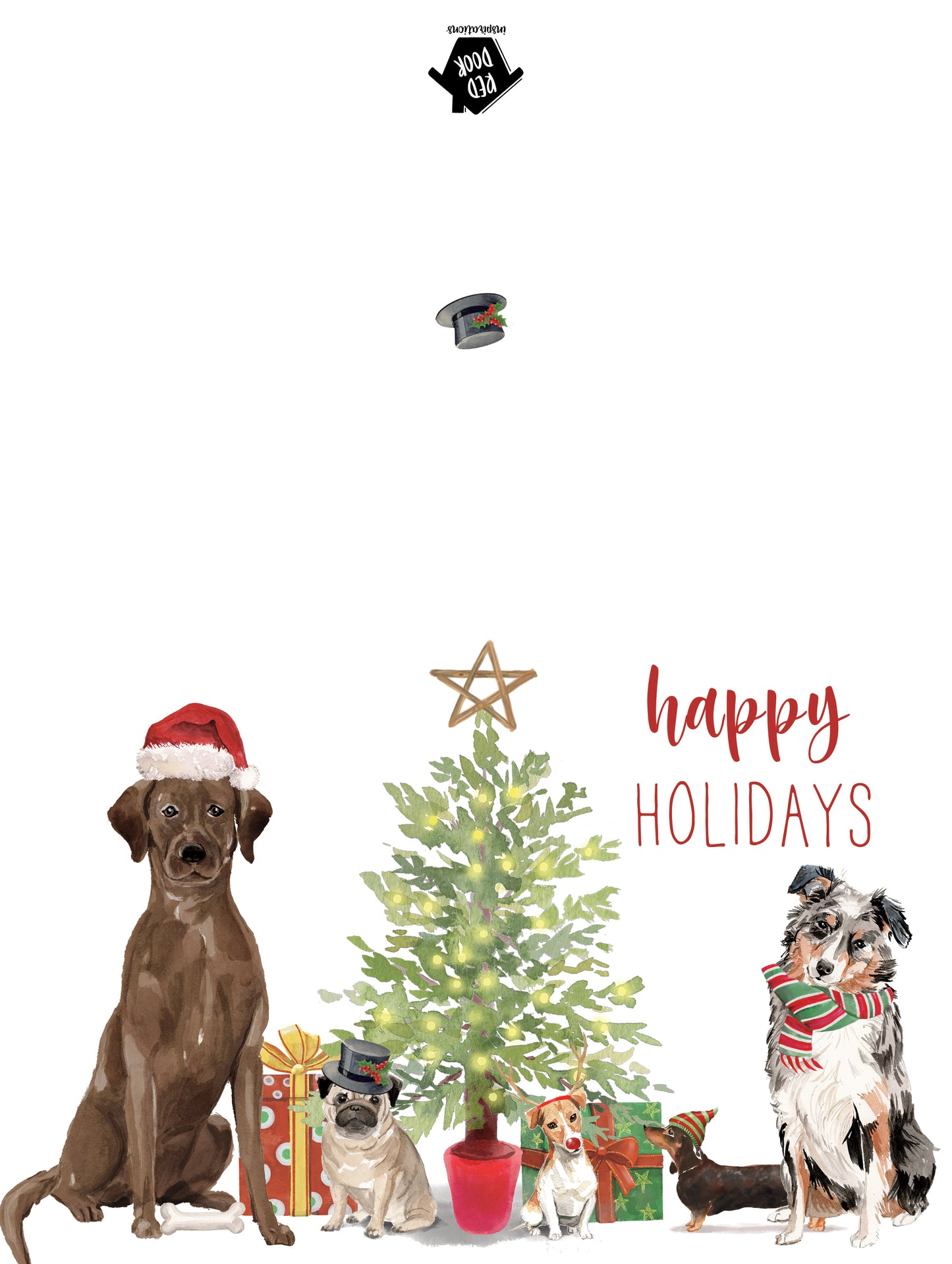 Dog Happy Holidays - Includes 20 cards