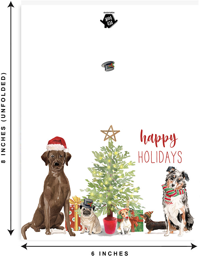 Dog Happy Holidays - Includes 20 cards