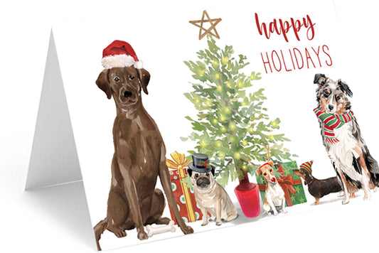 Dog Happy Holidays - Includes 20 cards