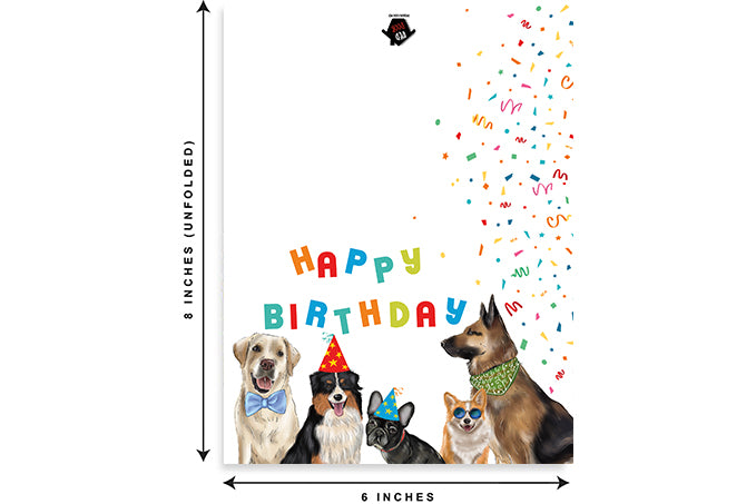 Dogs Happy Birthday - Single Card