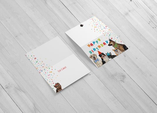 Dogs Happy Birthday - Single Card