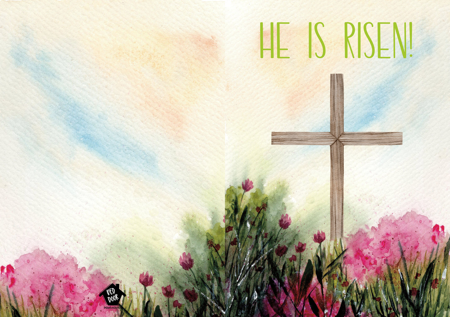 Watercolor Easter He is Risen - Included 25 cards