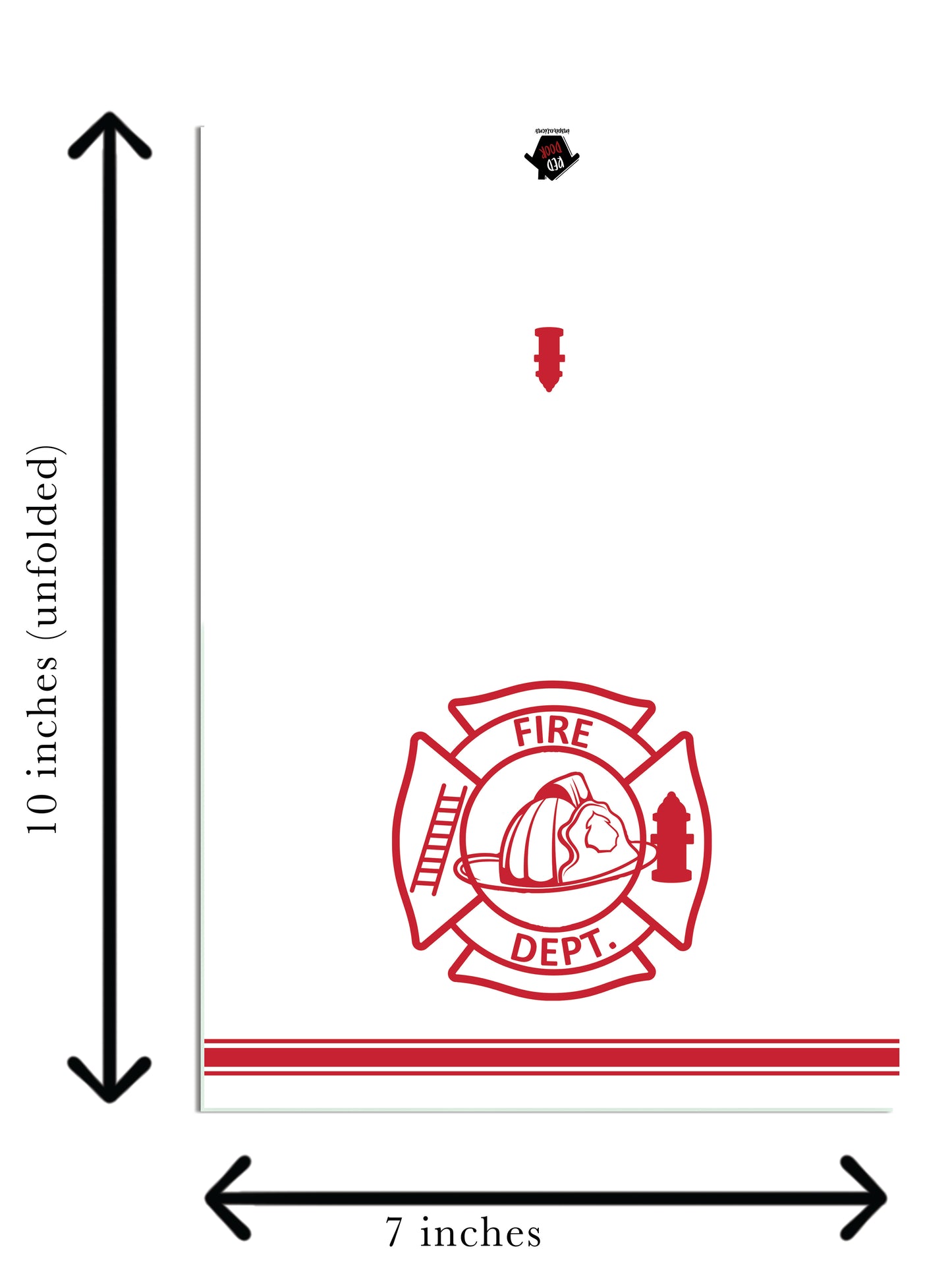 Fire Department Blank Single or Set 10