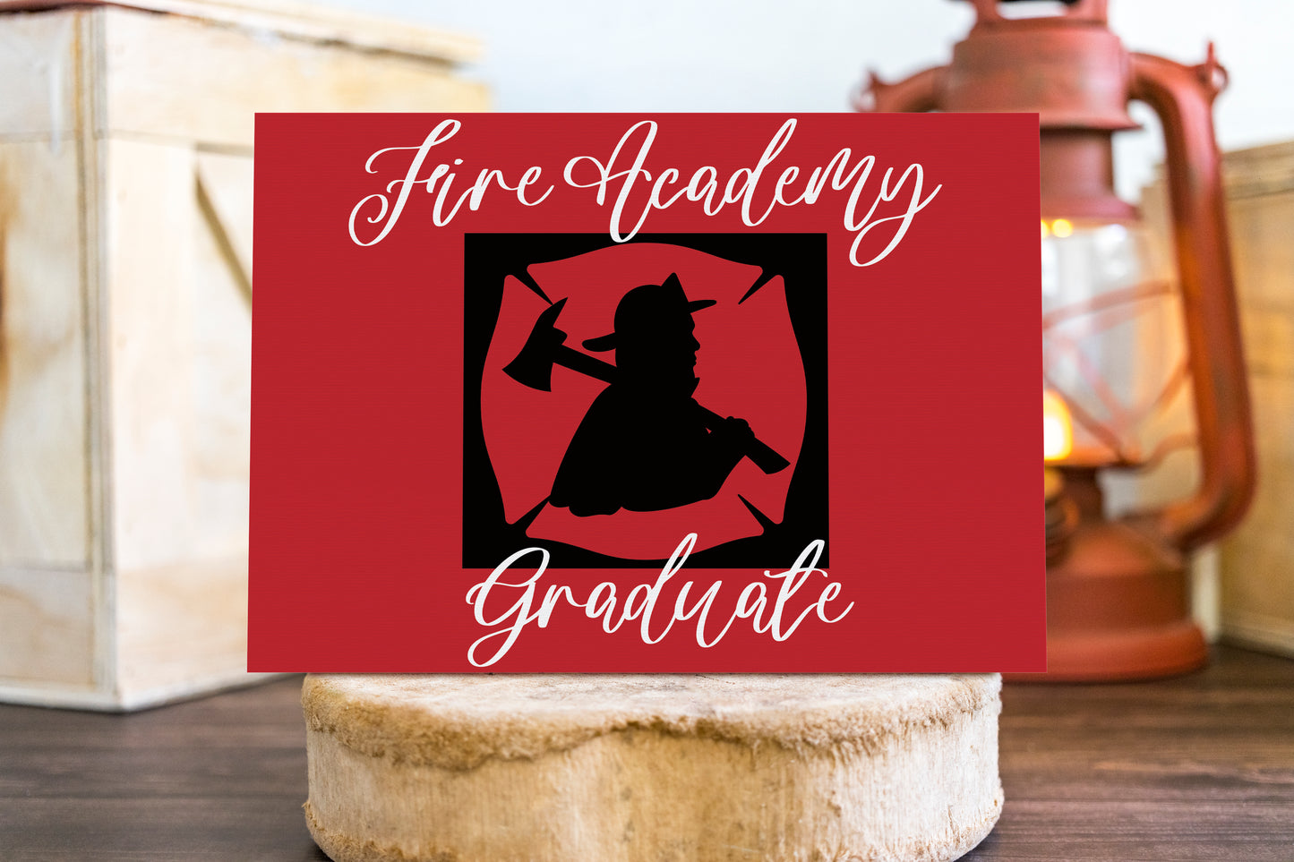 Fire Academy Graduation Card - Single Card