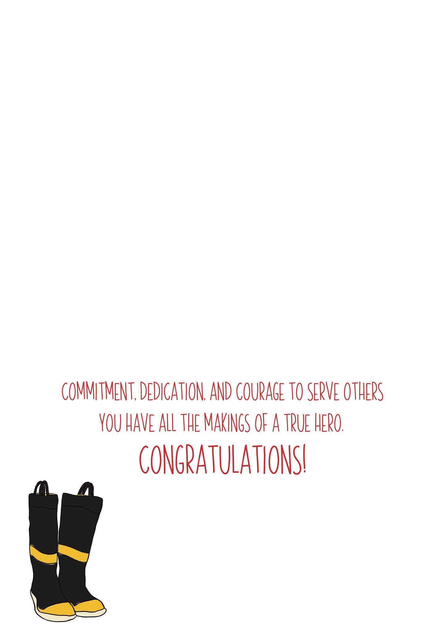 Fire Academy Graduation Card - Single Card