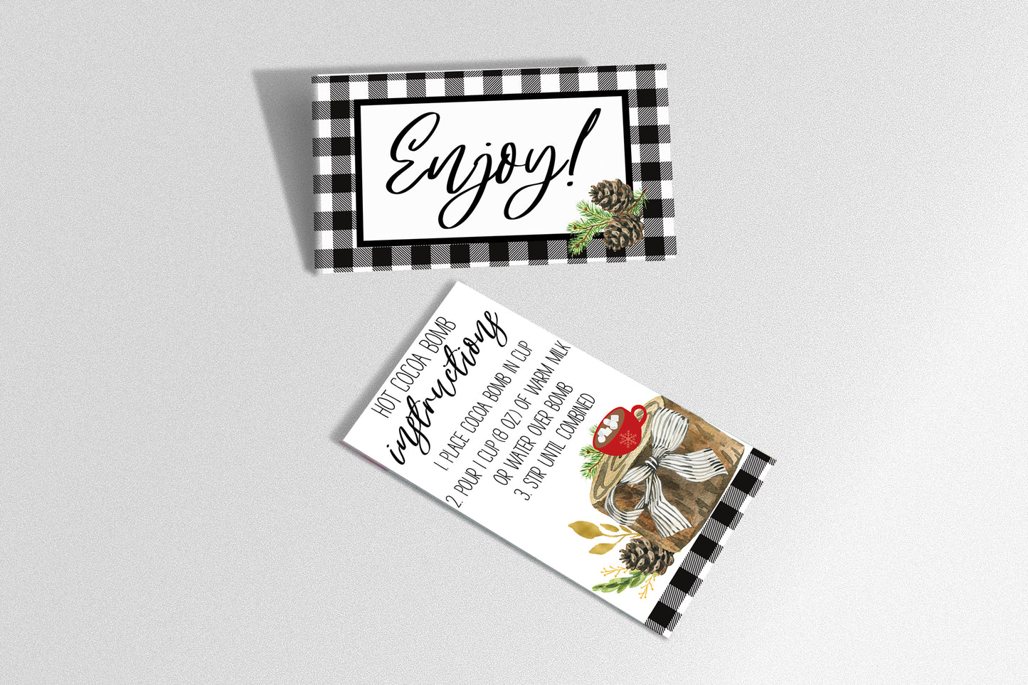 Hot Cocoa Bomb Instructions Card - 50 cards