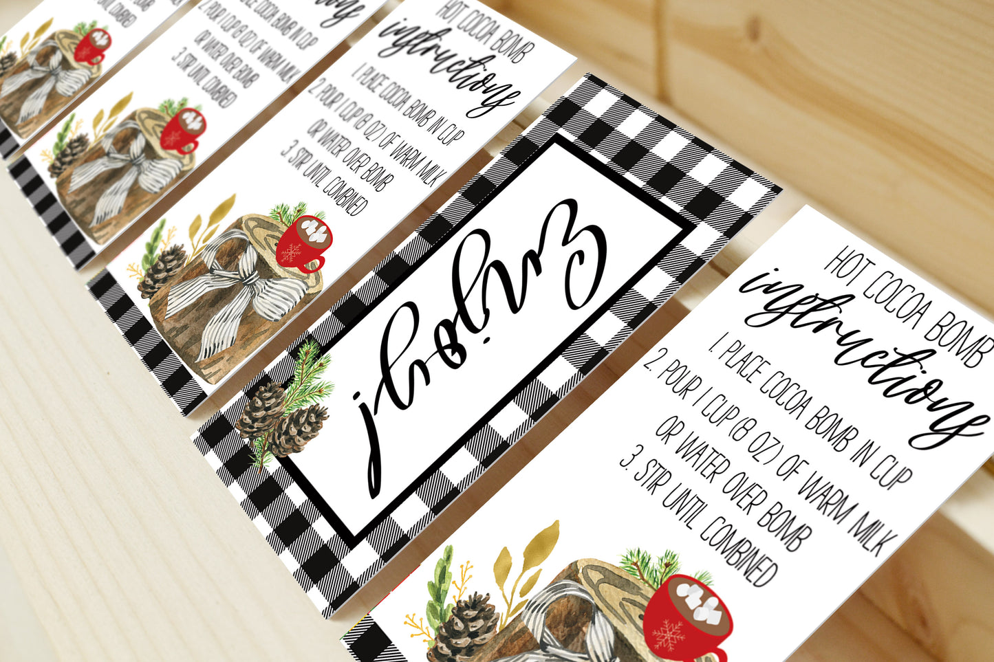 Hot Cocoa Bomb Instructions Card - 50 cards